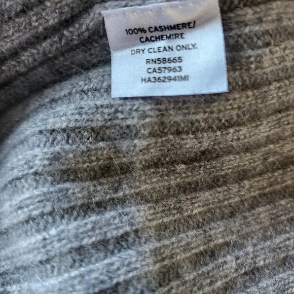 Halogen 100% Cashmere Cardigan Sweater Gray Open Front Rib-Knit Size XS - Picture 6 of 12